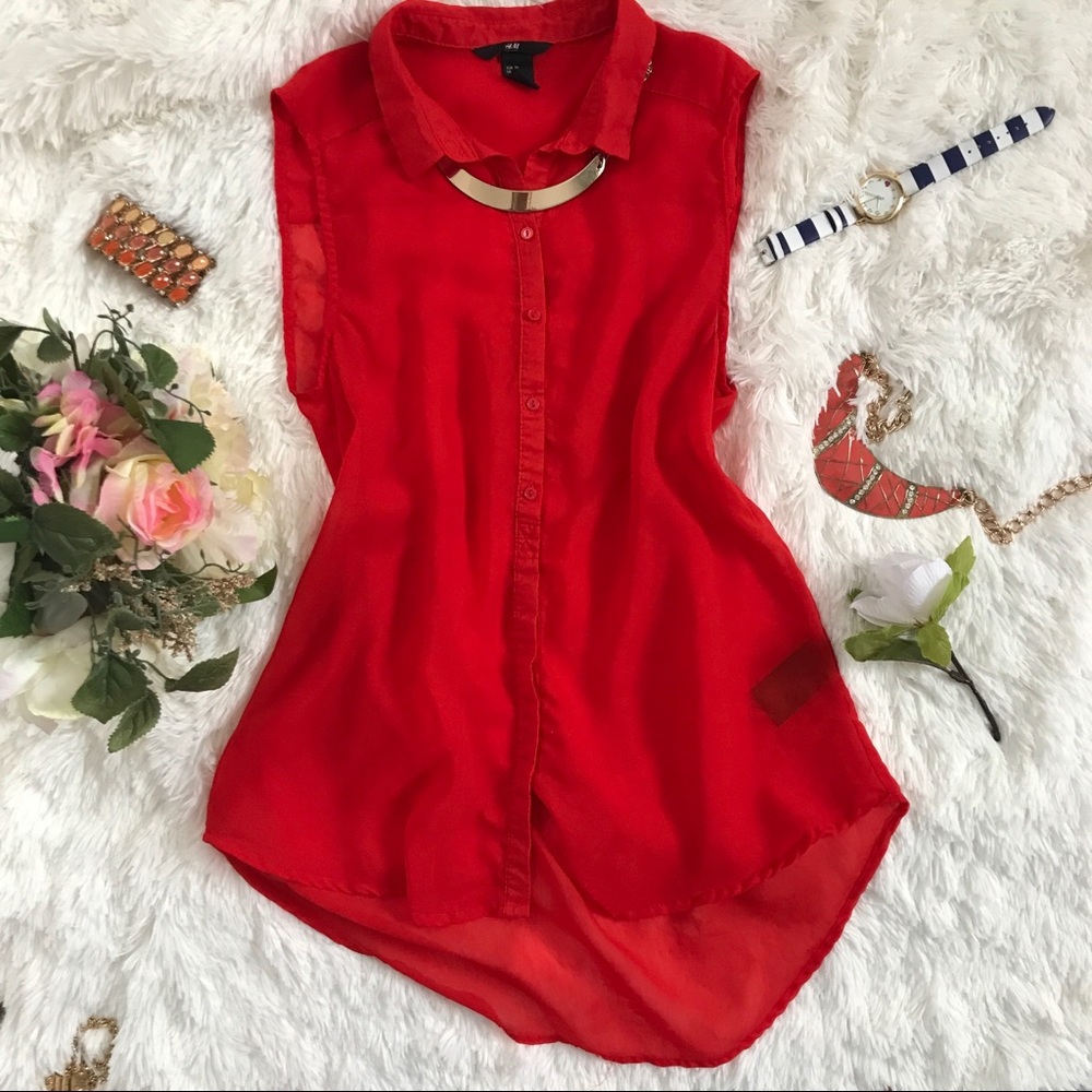 H&M Women’s Button Down Sleeveless Shirt